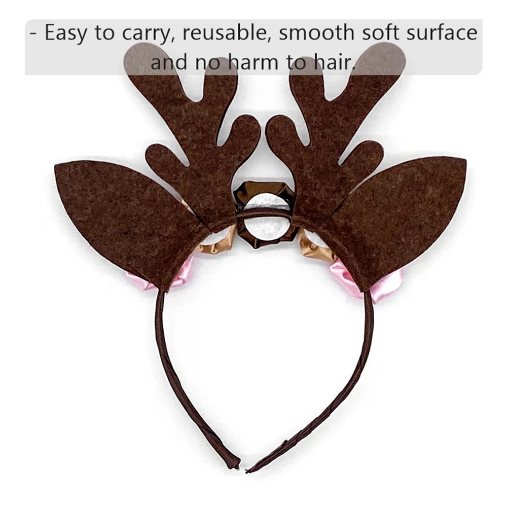 Повязка на голову с ушками оленя декор в виде лося реквизит для фотосессии