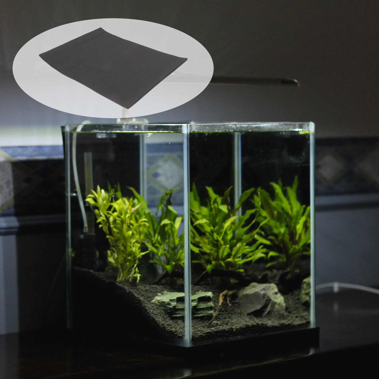 

Black Blue Reptile Terrarium Mat Fish Tank Bottom Mats Pet Trays