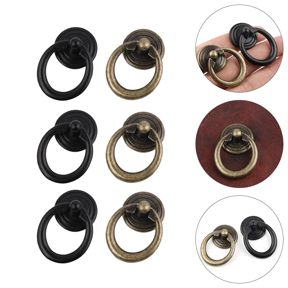 

10 Sets Zinc Alloy Knobs Retro Dresser Handles Decorative Jewelry Box Pulls