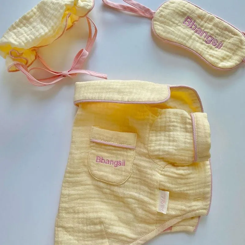 Новые пижамы для домашних питомцев маска глаз одежда собак милая хлопковая