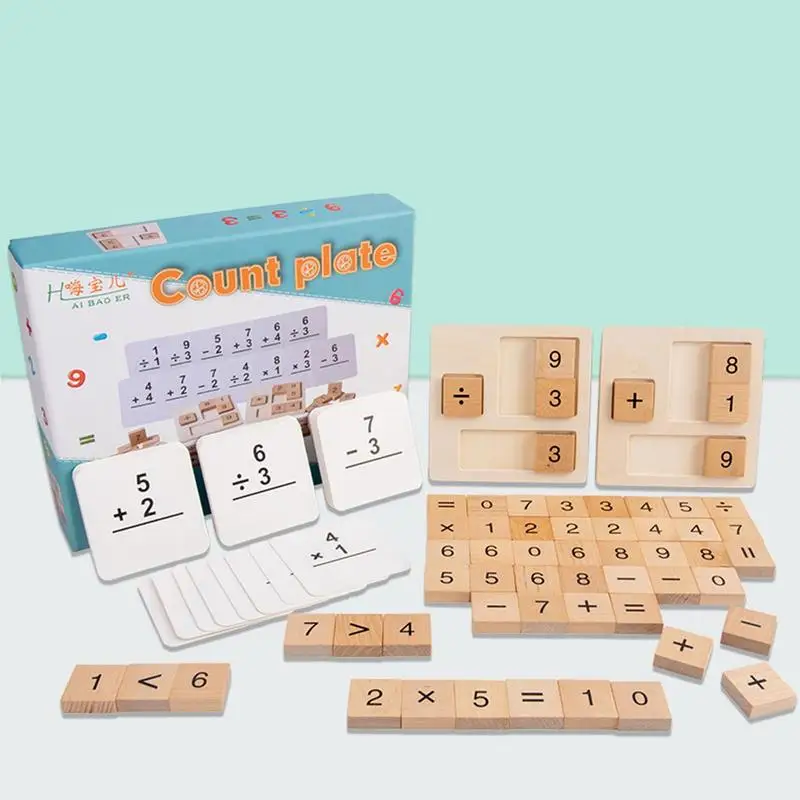 

Montessori Wooden Toys Mathematics Math Toy Addition Subtraction Multiplication Division Count Learning Education Kids Gifts