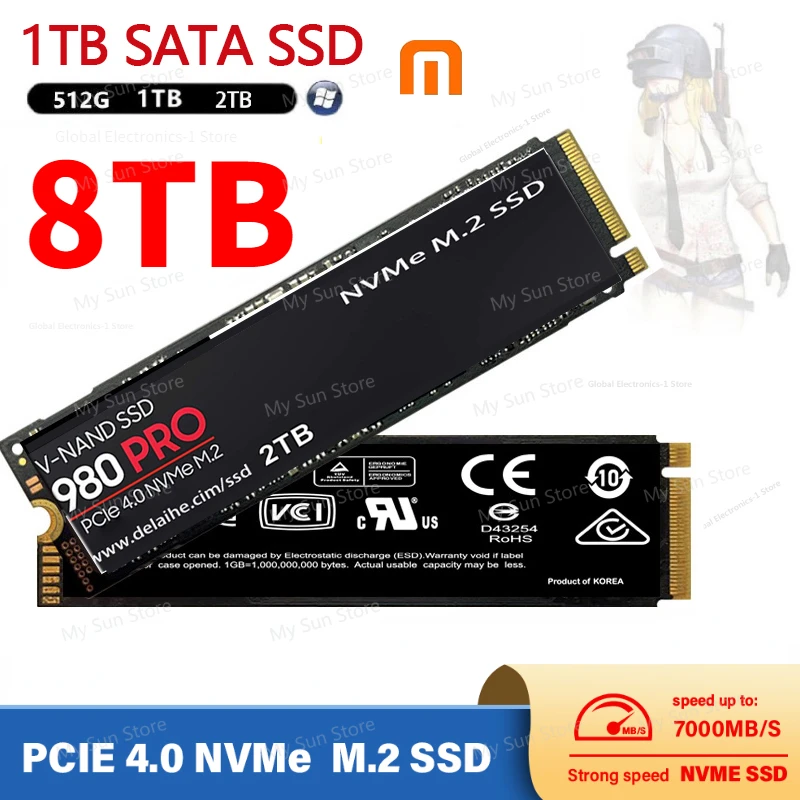 

8TB High Speed Internal Hard Drive NGFF/NVME M.2 High Capacity SSD 4TB Solid State Flash Drive SSD Hard Disk for Laptop/Notebook