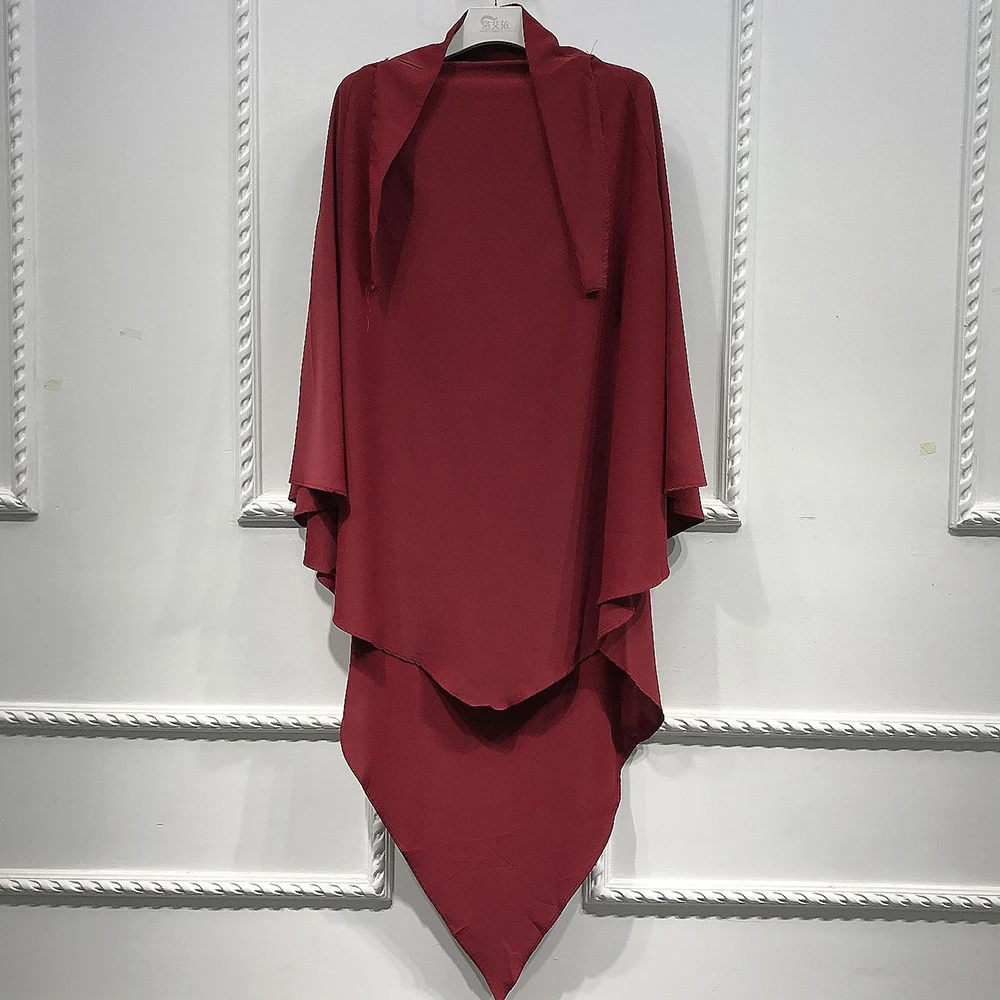 Muslim Fashion Dubai Turkish Turban Solid Muslim Women Khimar Wrap Malaysia Shawls Scarves Moroccan Hijabs 15 Colors Eid 2023