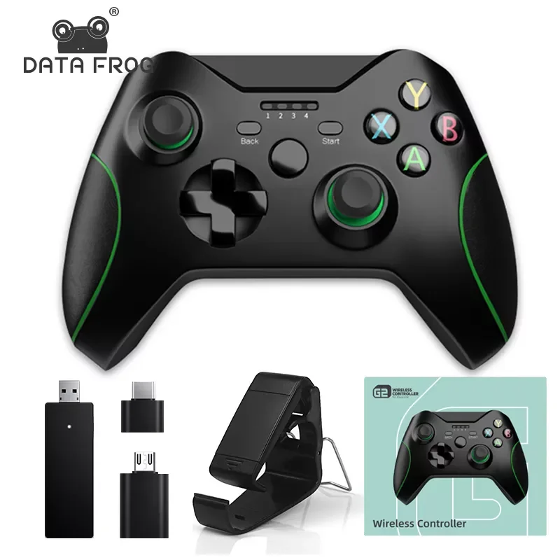 

DATA FROG 2.4G bezprzewodowy kontroler do gier Joystick do kontrolera Xbox One/Xbox Series X S na PS3/Android Gamepad na PC