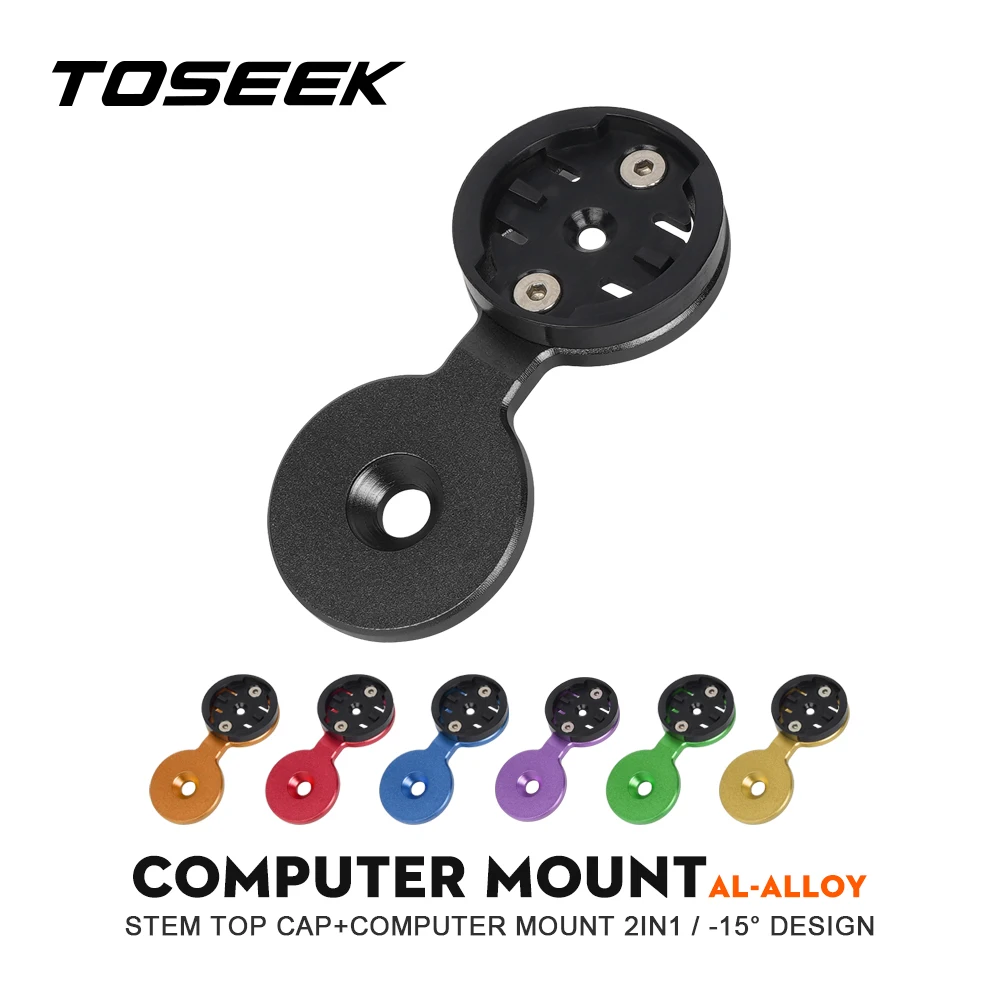 

TOSEEK Ultralight Handlebar Top Cap Integrated With Computer Mount For Gramin Bryton Wahoo Bicycle Headset Cover Cycling Parts
