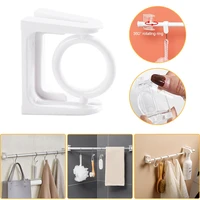 self adhesive curtain rod bracket rotatable shower curtain rod holder curtain pole rods wall bracket for home bathroom hotel