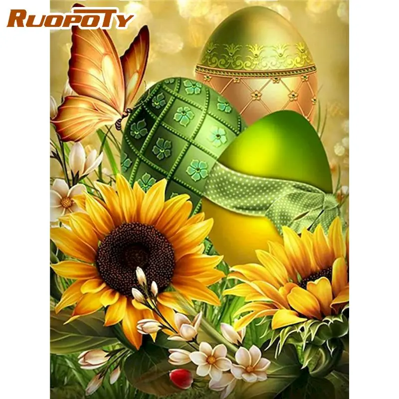 

RUOPOTY Full Square/round Diamond Painting 5d DIY Sunflowers Diamond Embroidery Mosaic Sale Handmade Gift