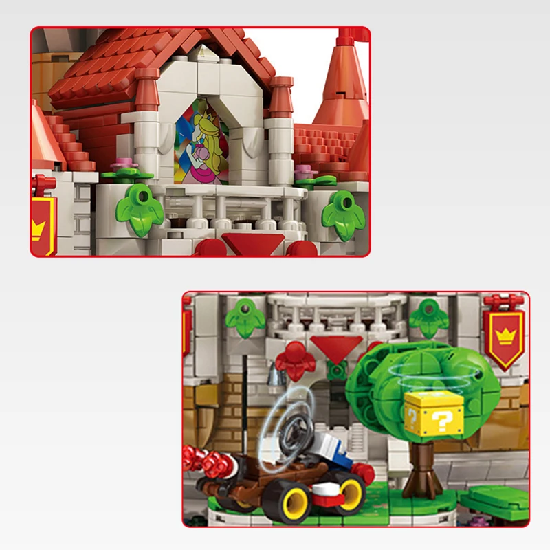 Классическая мультяшная игра 67601 модель электронного замка персика 2614 деталей