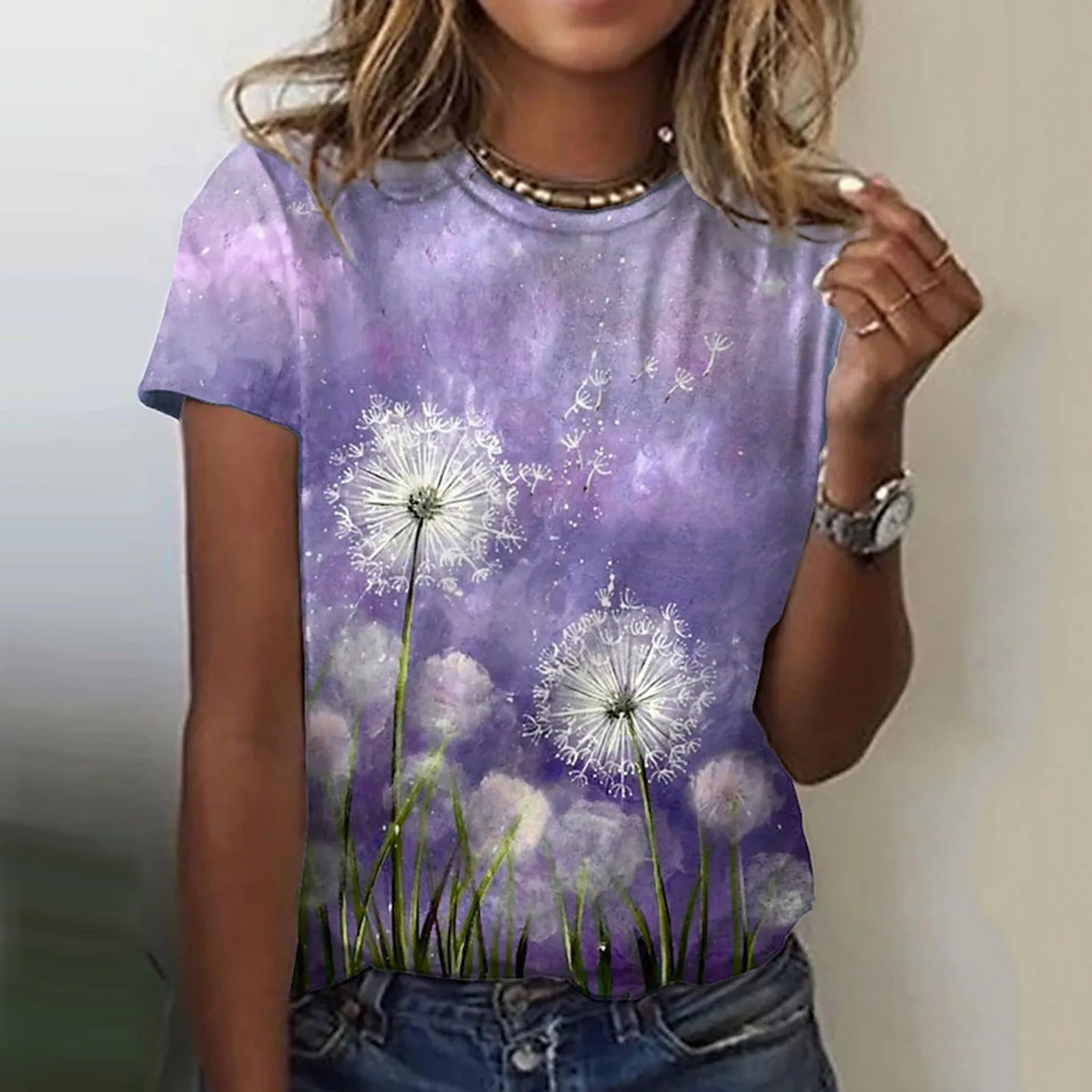 

Женская спортивная рубашка с коротким рукавом и круглым вырезом