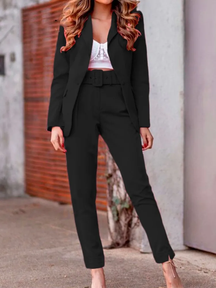 conjunto pantalon blazer para mujer – conjunto pantalon blazer para mujer con gratis en AliExpress version