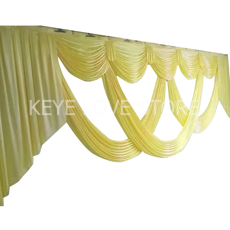 6 м/20 футов свадебная вечеринка фон занавеска Swag ледяной шелк событие банкет