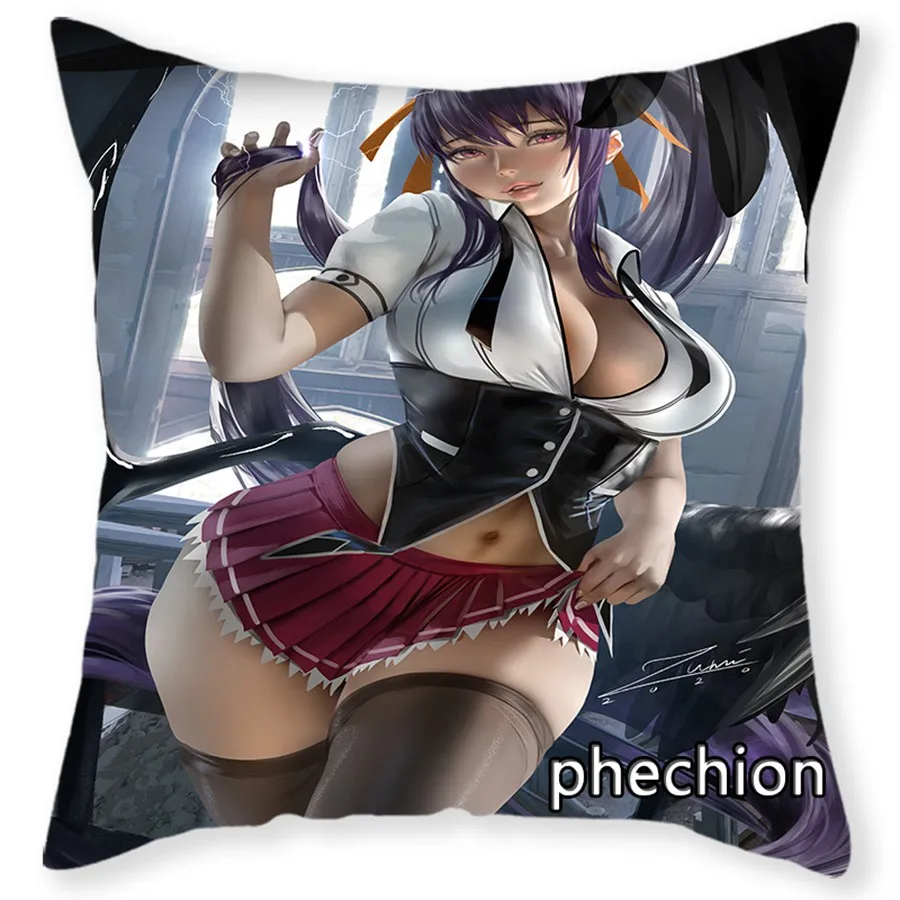 

Phechion 3D Printed Himejima Akeno Pillowcases Pillow Cover Square Zipper Pillow C131