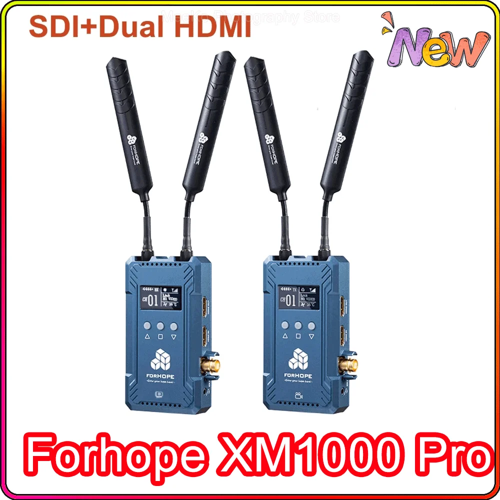 

Forhope XM1000 Pro Беспроводная система передачи видео SDI двойной HDMI Поддержка полный дуплекс Talkback передатчик приемник комплект Новинка