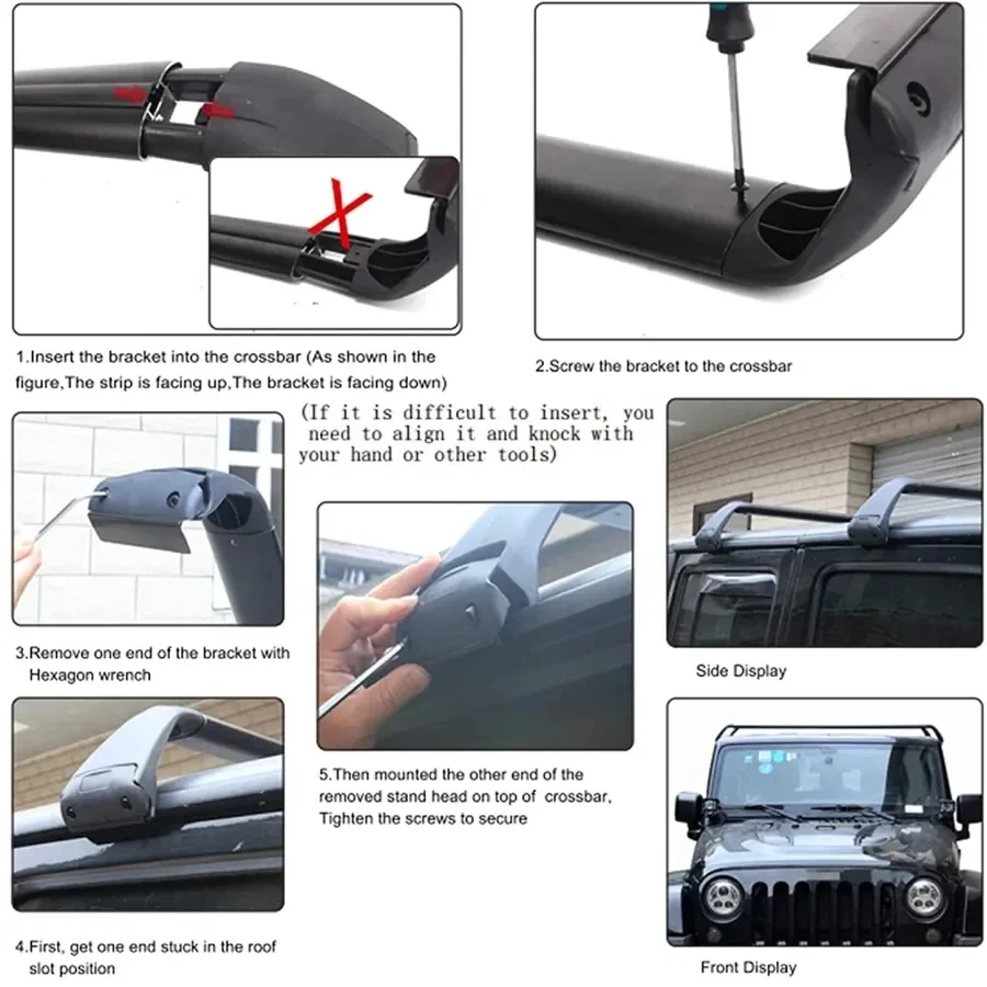 Неограниченный 4-дверный Гладиатор JT для JEEP Wrangler JK JL 07-22 жесткий багажник на крышу