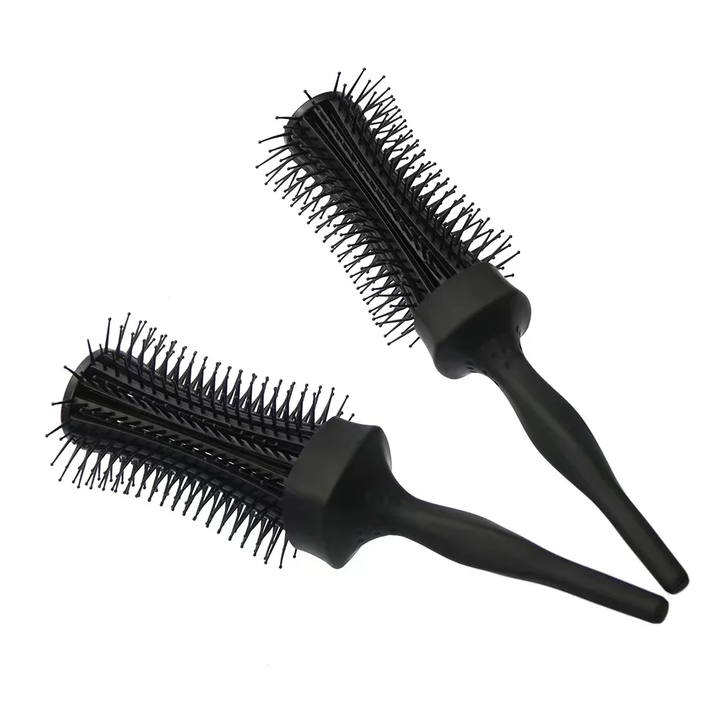 

New Type Professional Salon Round Hairdressing Curling Brushes Detangling Ceramic Barrel Curler Hair Comb For Hair Styling