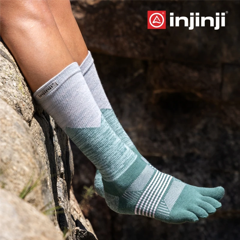 Длинные уличные носки Injinji с пятью пальцами женские утепленные быстросохнущие