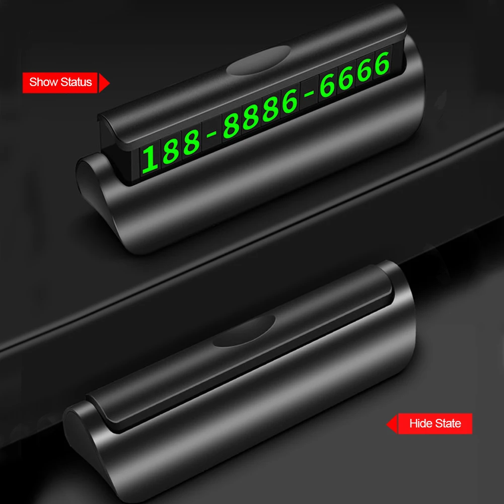 Скрытая светящаяся Автомобильная табличка с номером телефона наклейка