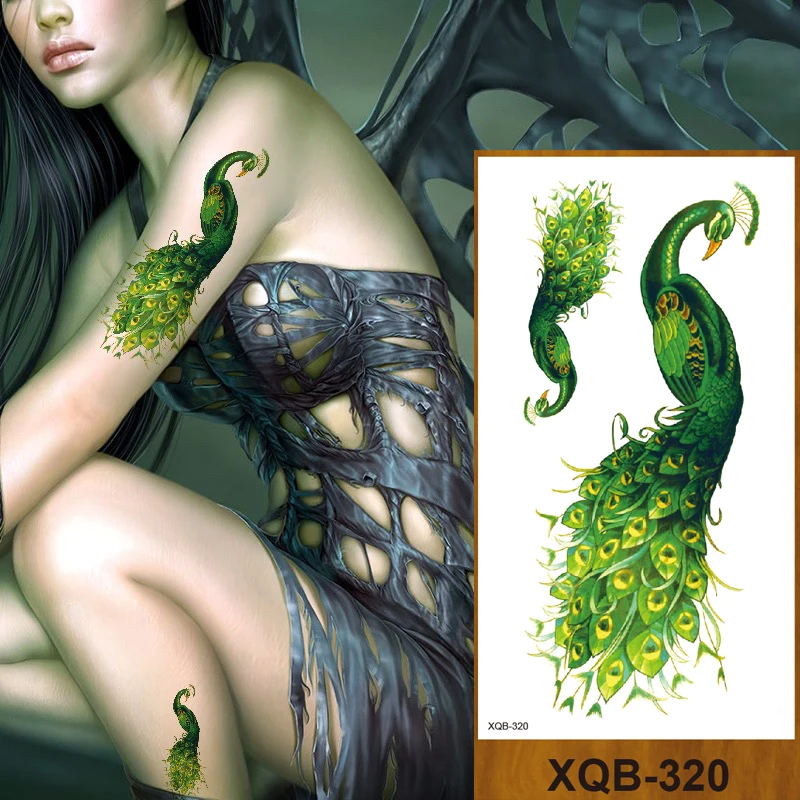 Временная наклейка на татуировку Женщина Девушка Рука Шея Лодыжка Фальшивая Татуировка Искусство Цветок Лиса Сова Слон Олень Лошадь Колибри.