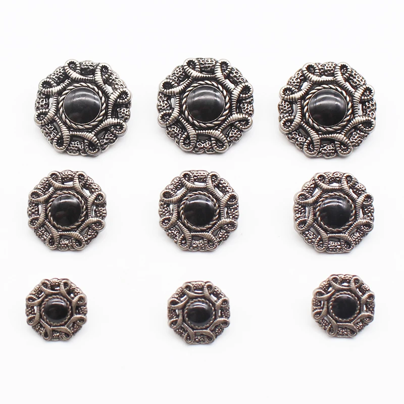 Новинка винтажная серебряная круглая ручная строчка разных размеров Цветочная