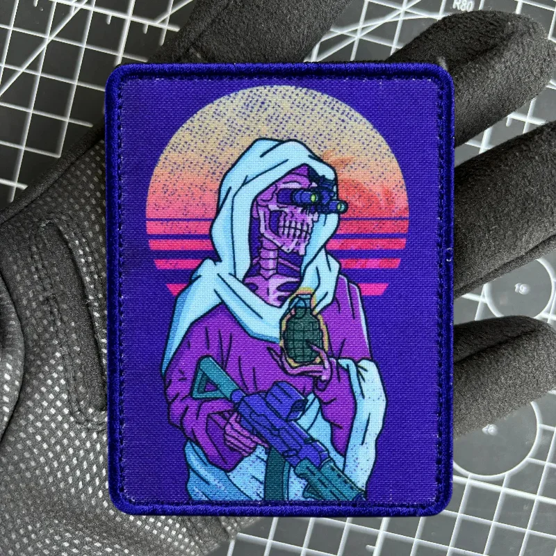 Нашивка на липучке Klett Punk Skull