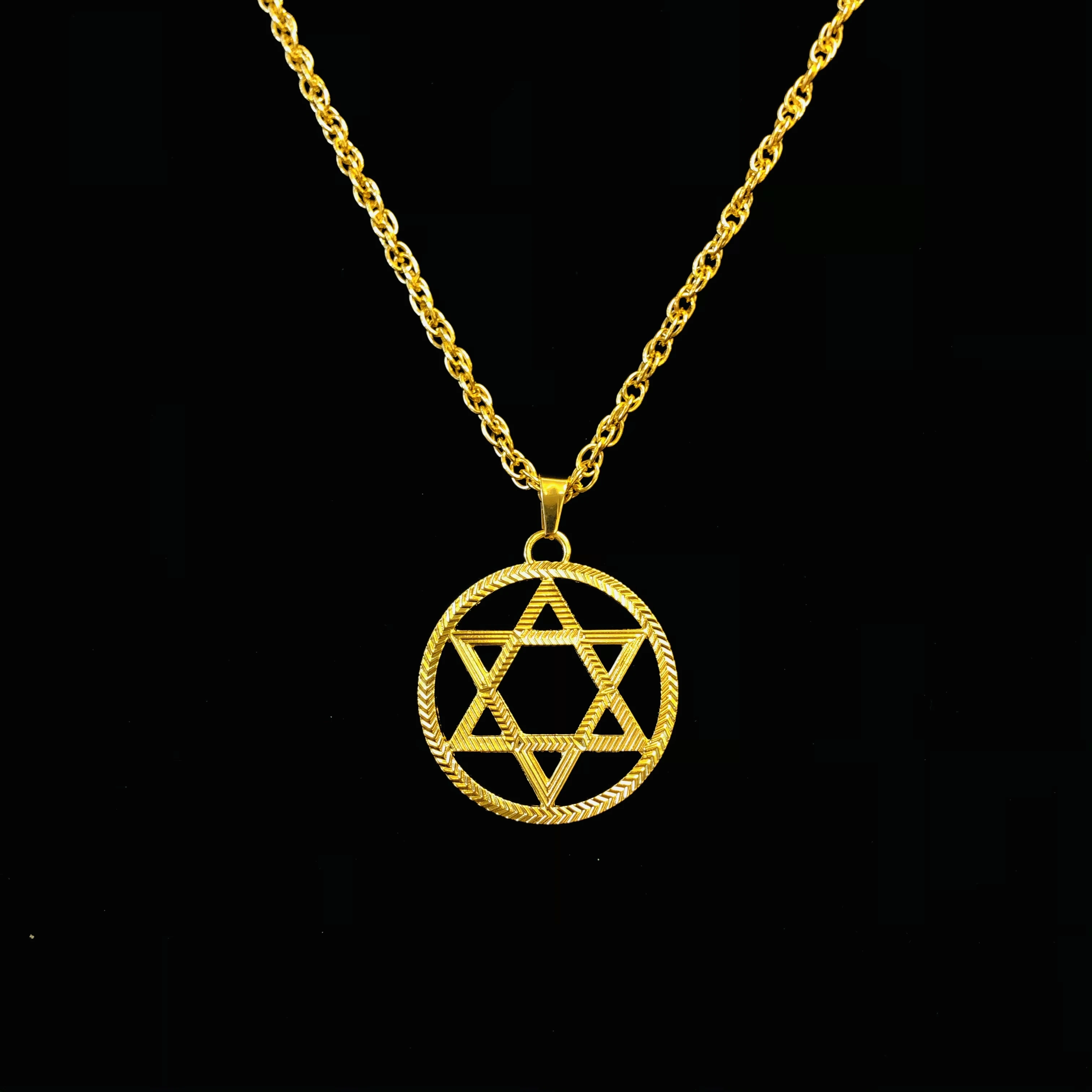 

Cool Rock David Shield Necklace Mens Women Gift