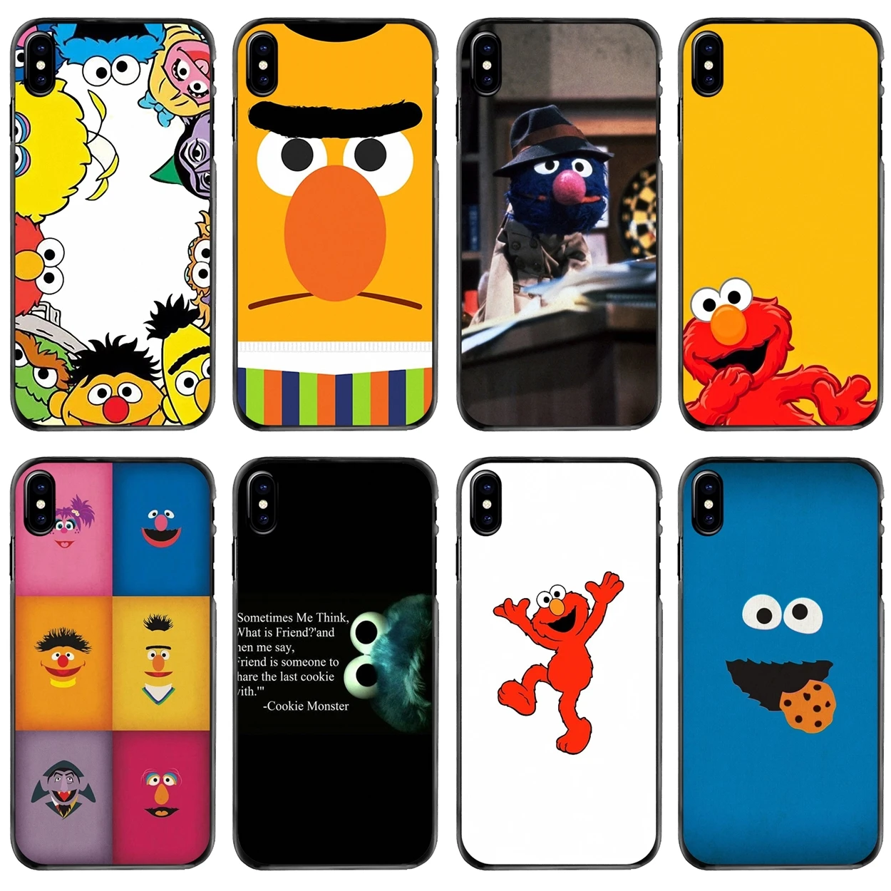 

Sesame Street For Apple iPhone 11 12 13 14 Pro MAX Mini 5 5S SE 6 6S 7 8 Plus 10 X XR XS Hard Phone Shell Case