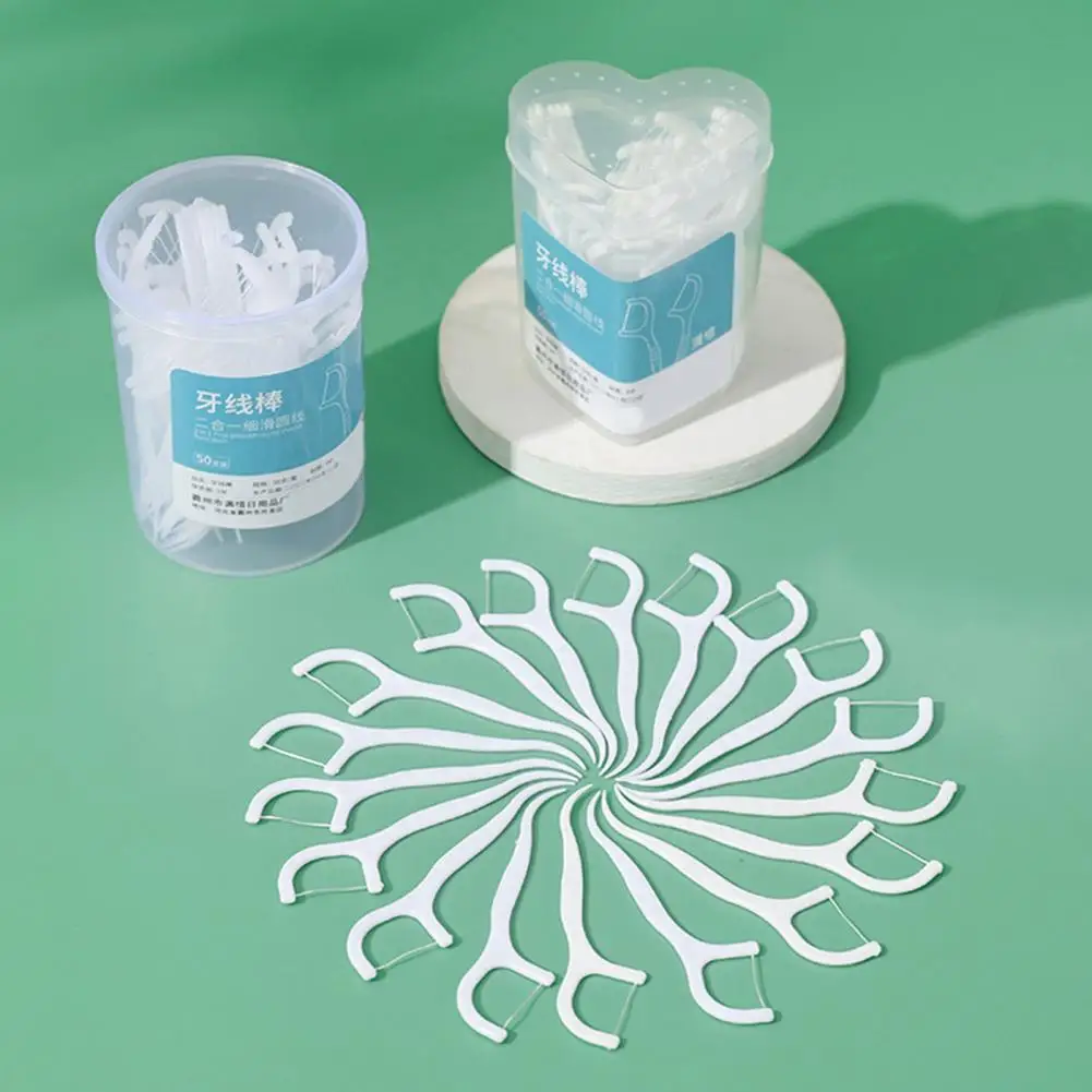 

Dental Floss Box 1 Box Useful Disposable Dust-proof Oral Gum Teeth Care Dental Floss Stick for Home
