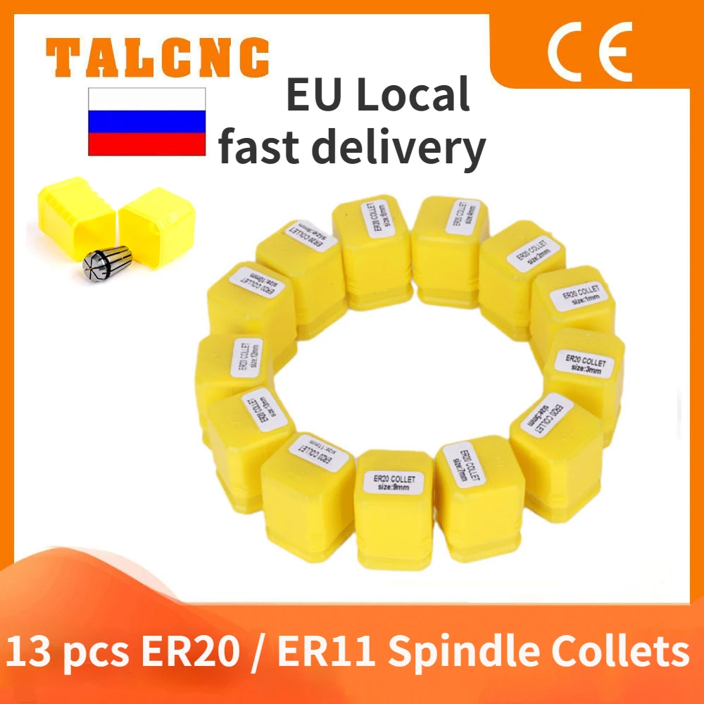 

Цанговый патрон ER20 1-13 мм, шпиндель ЧПУ 13 шт. 1-7 мм, Цанга ER11 для гравировального станка с ЧПУ, фрезерного токарного станка и шпинделя