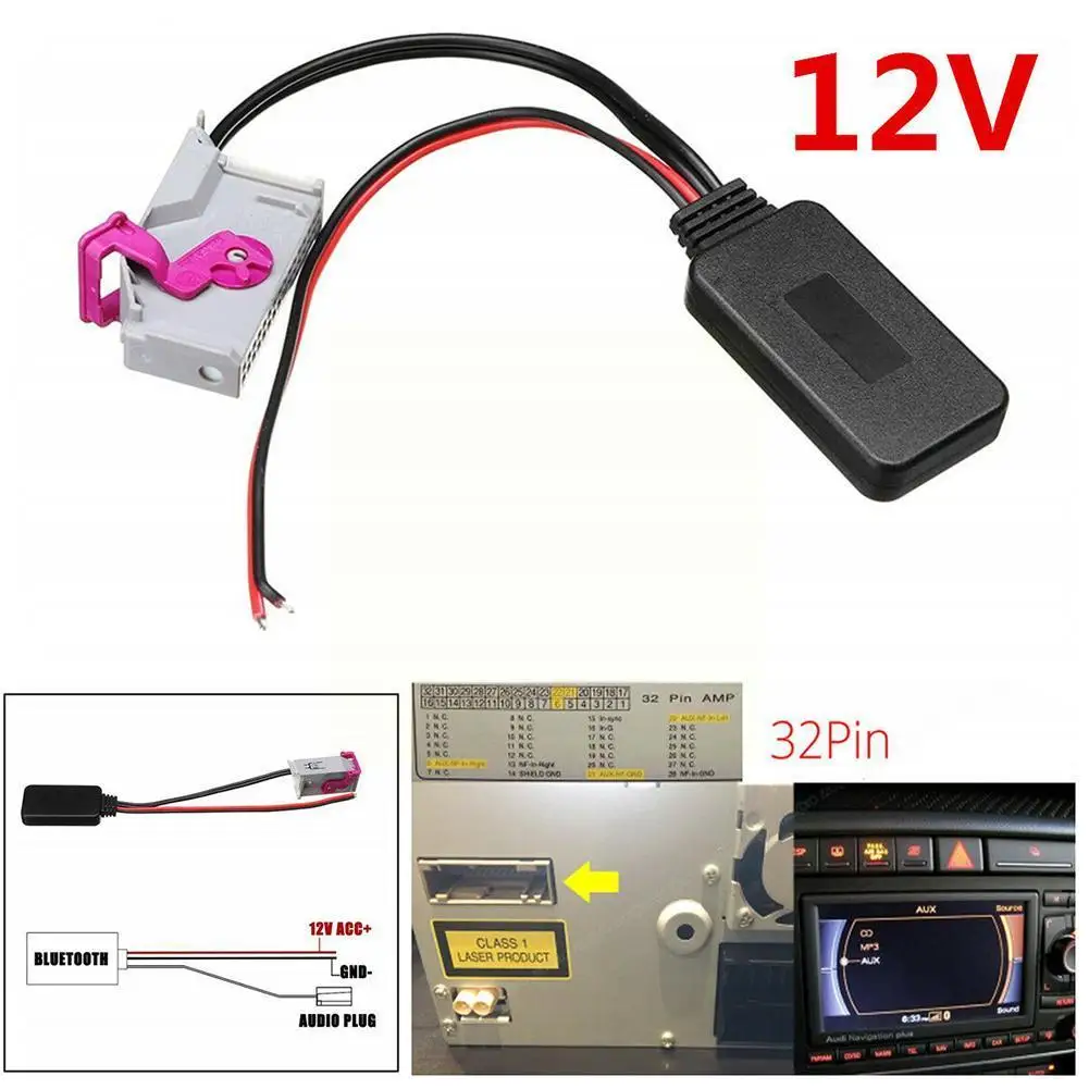 

Bluetooth Compatible Module Wireless O Input For Rns-e Adapter Tt A4 A8 32 Pin Navigation Radio Stereo R8 A3 Aux N N0z4