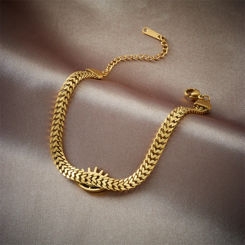 MEYRROYU 316 Новый винтажный браслет из нержавеющей стали с голубыми глазами для