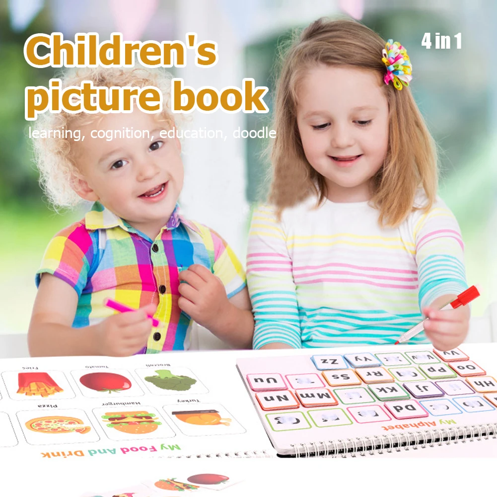 

Детские книжки-картинки с 8 цветными ручками, 29 темов