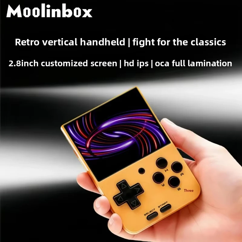 Moolinbox A10 Мини-игровая консоль Ретро с открытым исходным кодом Портативная Linux 2,8-дюймовый экран 640 * 480 IPS для 2 игроков онлайн PSP GBA Подарки (art.: 3920dcd0889ed) - 3920dcd0889ed