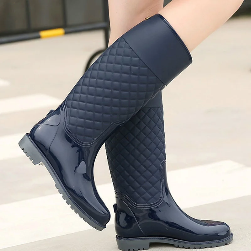

New female rain boots for women, waterproof shoes and rubber rain pvc for outdoor and waterproof areas, 2018