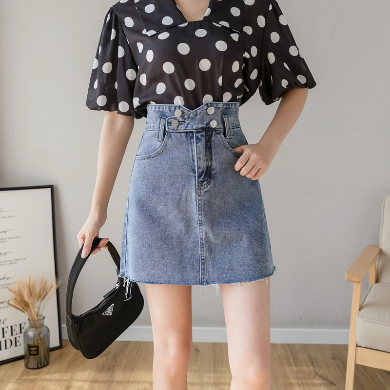 

New Hot Selling Woman Kawaii Sexy Mini Skirt Womens Korean Fashion Casual Ladies Wear Female OL Girls Cute Denim Skirts BPy6631