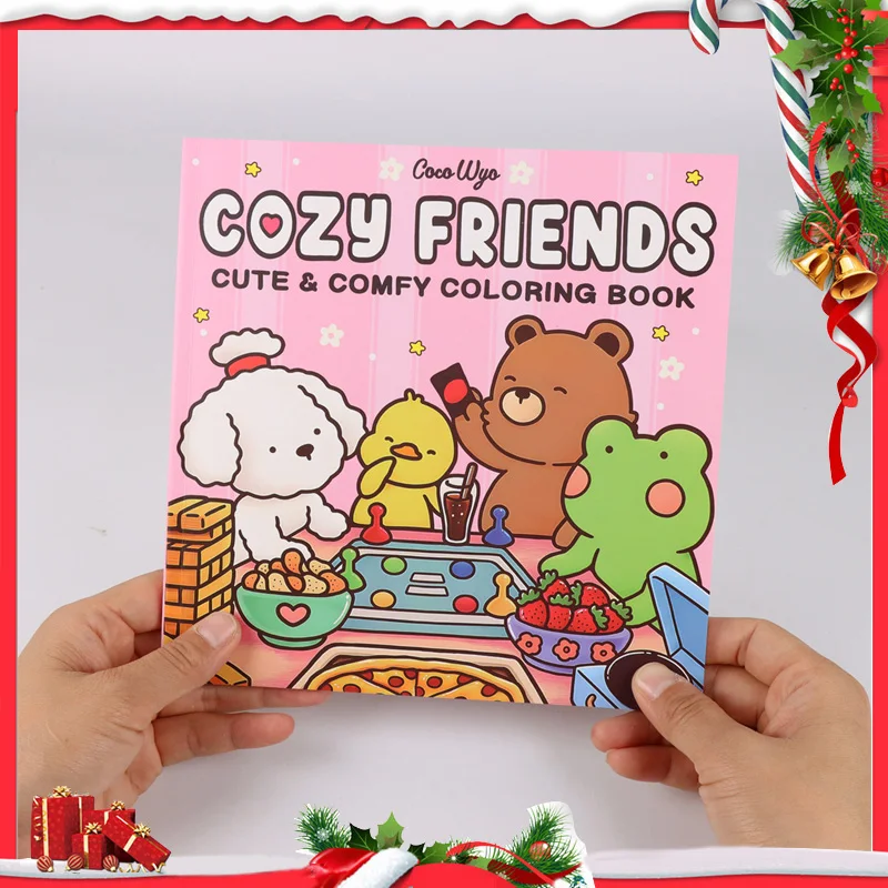 Рождественская книжка-раскраска COZY FRIENDS для взрослых и подростков с