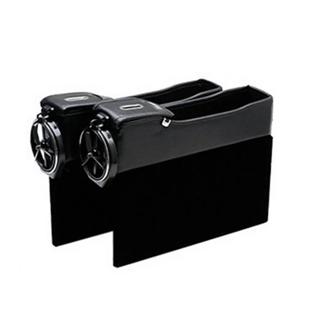 

Новый автомобильный боковой ящик для хранения, кожаный ящик для денег, денег, телефона, с держателем для чашки