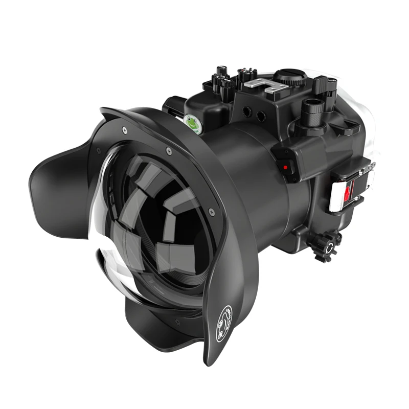 Фото Seafrogs Professional 40-метровый корпус для подводной фотографии Quipments для дайвинга для Canon EOS R6 со стеклянным куполом «рыбий глаз» №3