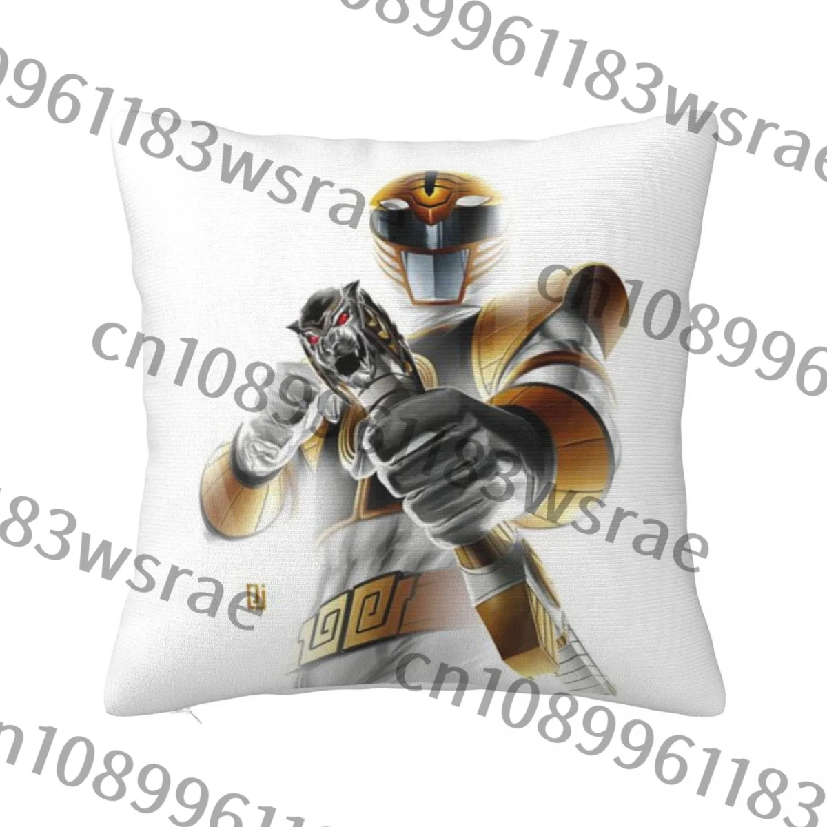 Белая футболка рейнджера детская подушка