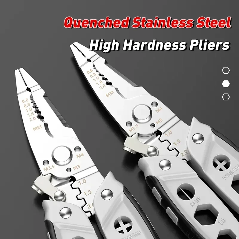 Многофункциональные плоскогубцы для зачистки проводов 16 в 1 электрик клеммы