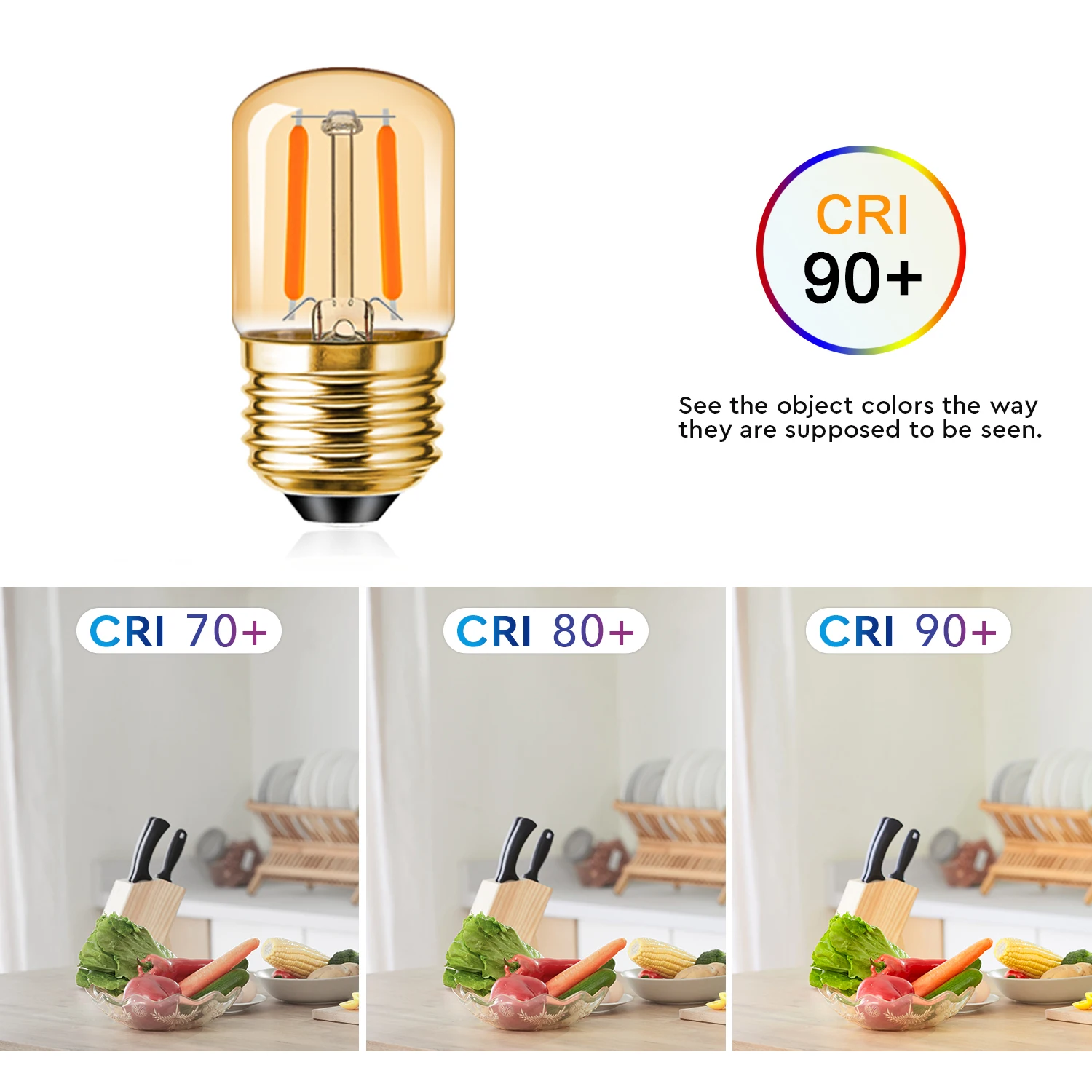 Фото Винтажная Светодиодная лампа T28 E27 E26 1 Вт Янтарное стекло 110 В 220 В прямая нить для люстры соляная лампа ретро внутреннее украшение №5