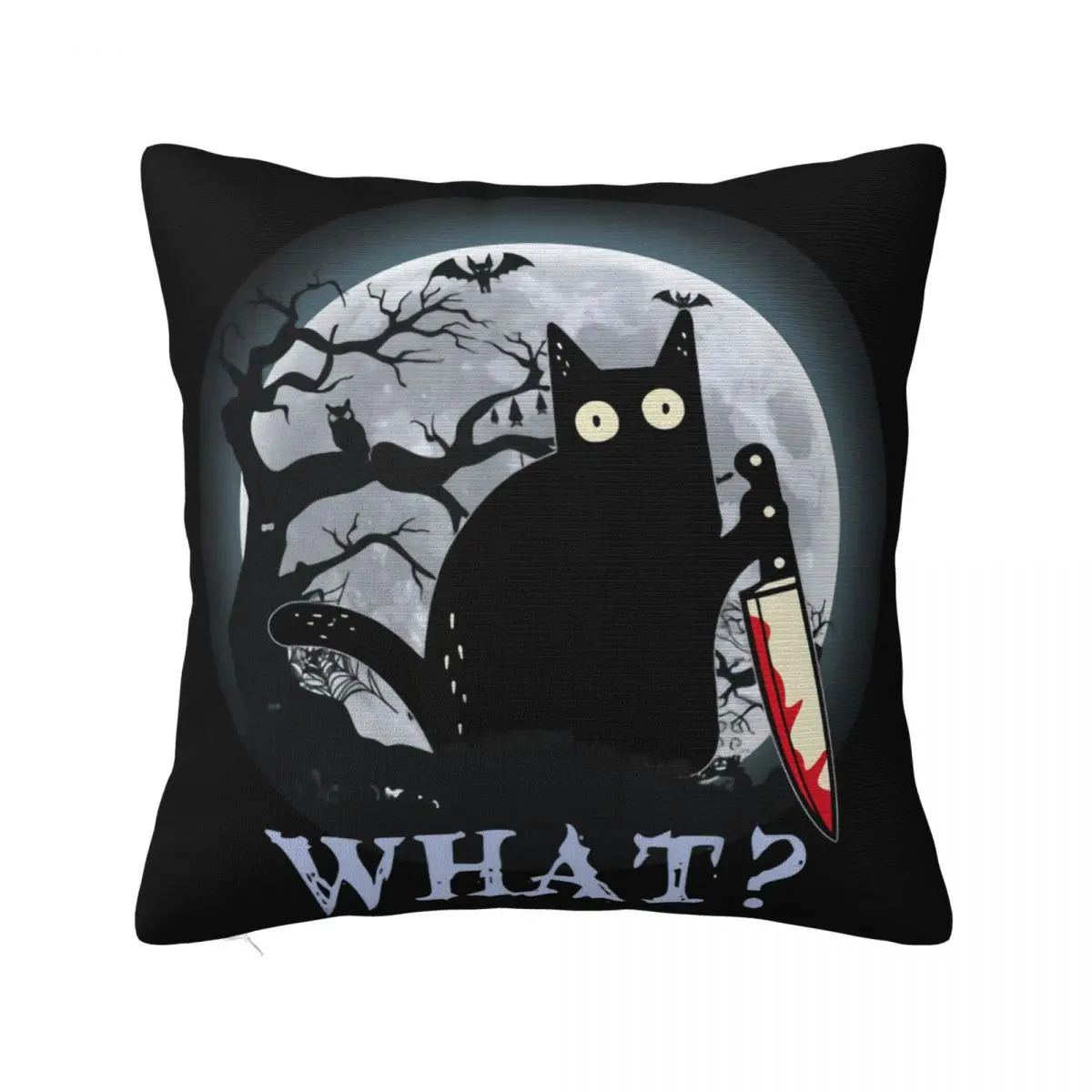 Кружка What Cat Хэллоуин мужская ведьма черный ужас убийство забавный топ унисекс