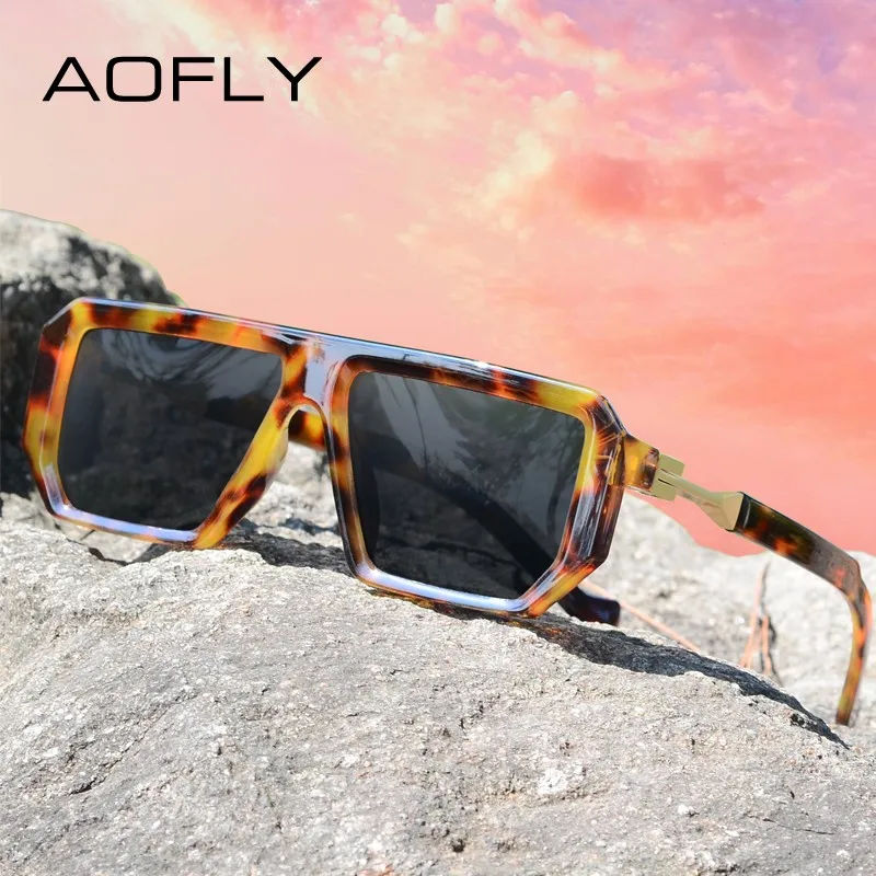 AOFLY квадратные солнцезащитные очки в маленькой оправе женские дизайнерские