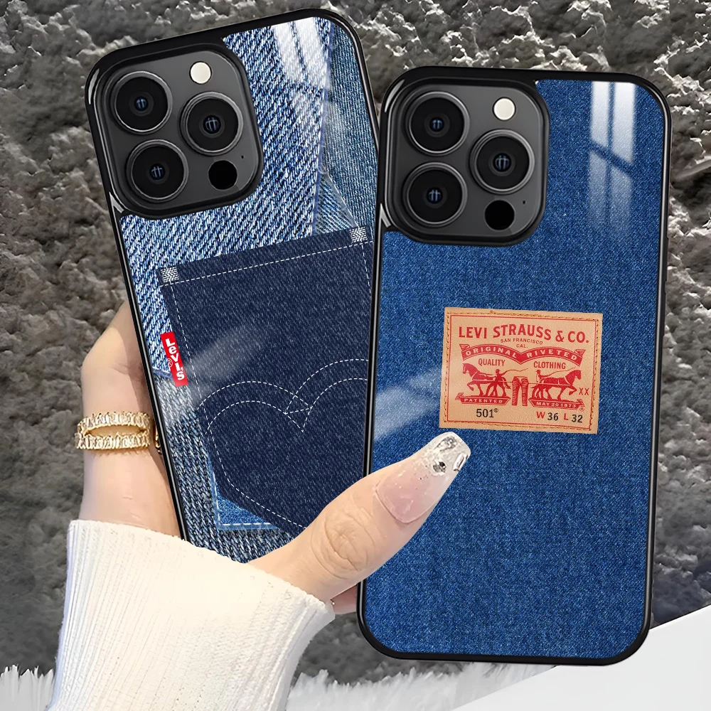 Модный брендовый чехол для телефона L-Levis-es IPhone 16 15 14 13 12 11 Pro Max Plus мини-магнитный