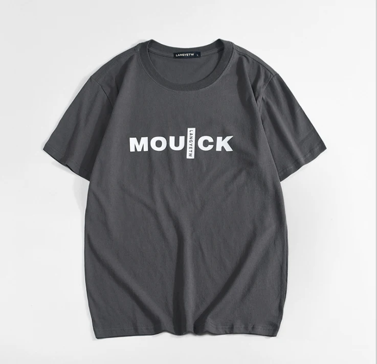 

American and European pop Solid color cotton sports short sleeve round neck advertising custom logo cultural CHE343