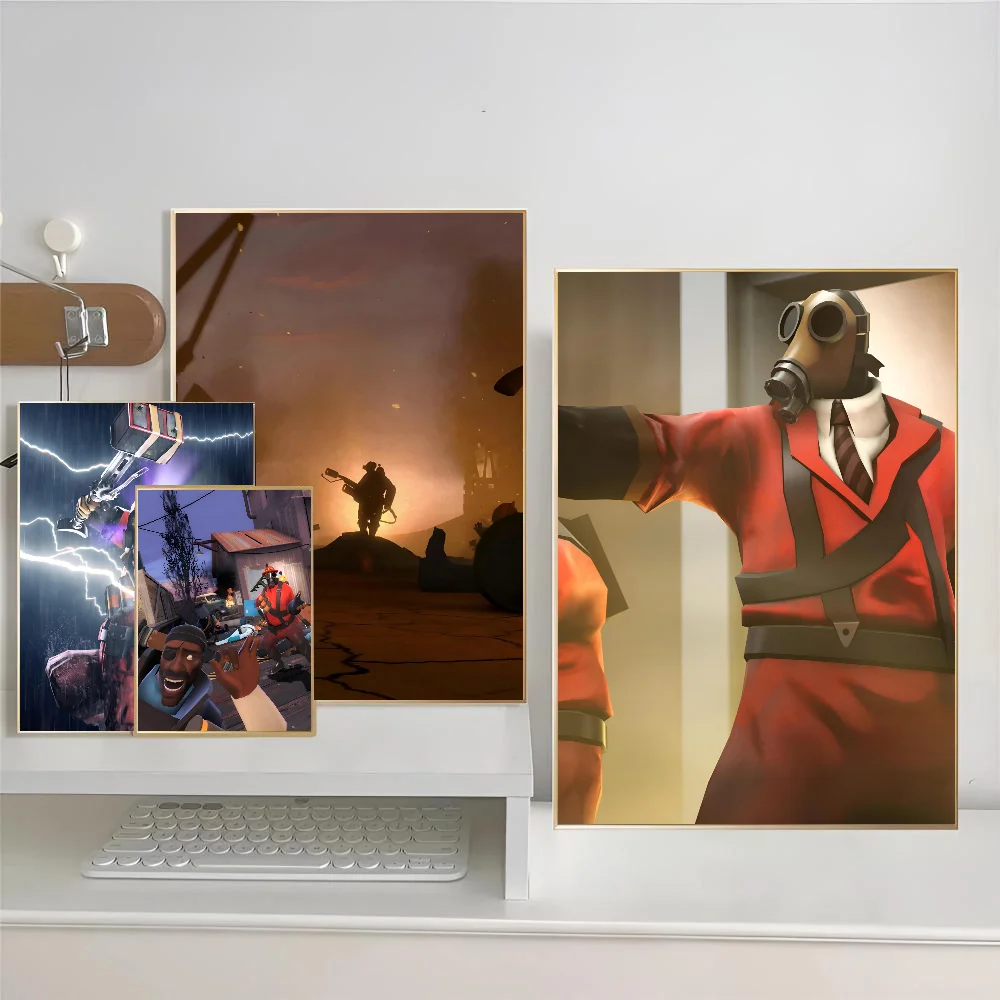 Современный стиль Team Fortress 2 пиро-лицо постер для видеоигр искусство дома гостиной