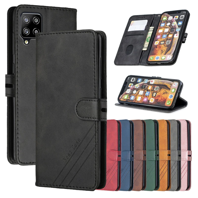 Leather Flip A22 Case on For Samsung Galaxy A22 5G A226 Coque For Fundas A 22 A225 Magnetic Cases Stand Wallet Phone Cover