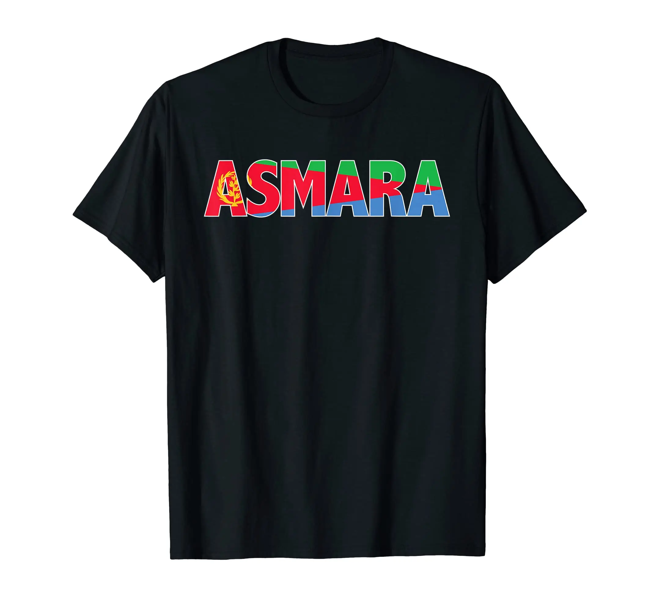

100% Cotton Asmara with Eritrea Flag Patriotic Proud Eritrean Love T-Shirt MEN WOMEN UNISEX T Shirts Size S-6XL