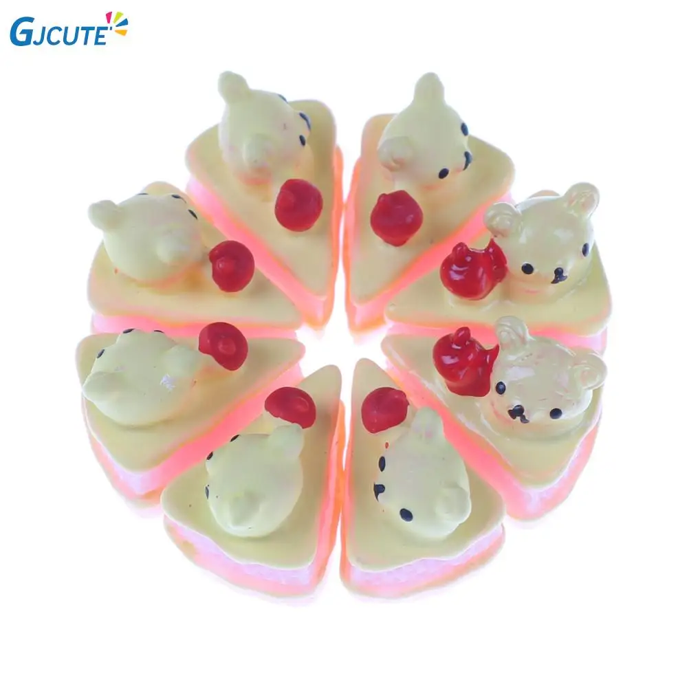 

1/2/5/6Pcs DollHouse Cakes Kawaii DIY Miniature Artificial Fake Doll Food Cake Resin Ornament Craft Play Doll House Accessories