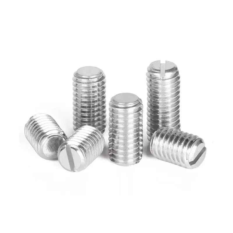 

5/10pcs M1.2 M1.4 M1.6 M2 M2.5 M3 M4 M5 M6 M8 304 Stainless Steel Slotted Flat End Set Screw Slotted Headless Machine Screw Set