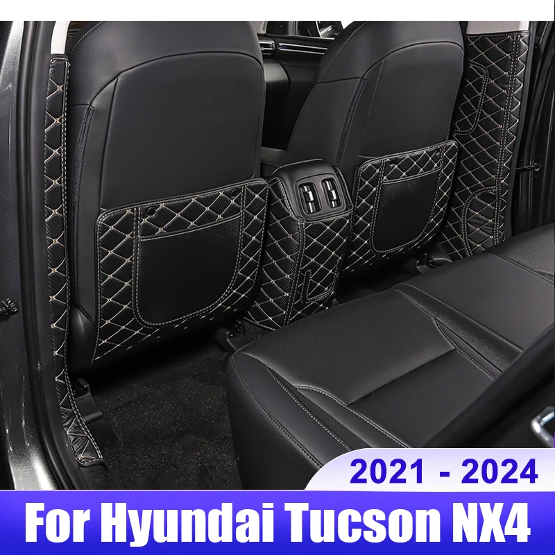 

For Hyundai Tucson NX4 2021 2022 2023 2024 N Line Hybrid Car Seat Back Protective Cover Baby Kick-Proof Mat Accessories